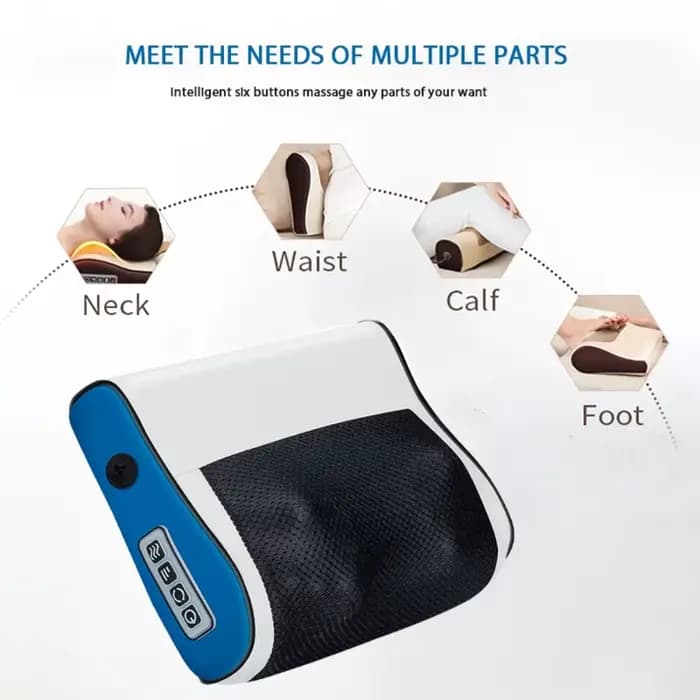 4 touches intelligent cervical cou épaule électrique taille dos Shiatsu Massage oreiller chauffé siège de voiture