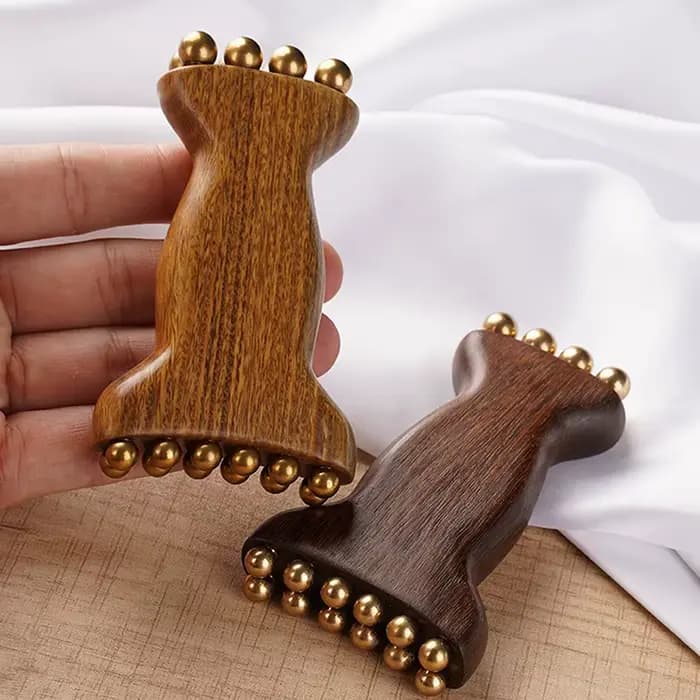 Nouveau masseur de drainage lymphatique pour les joues, rouleau de massage des points de pression, rouleau facial Gua Sha, outil de lifting des fascias à billes
