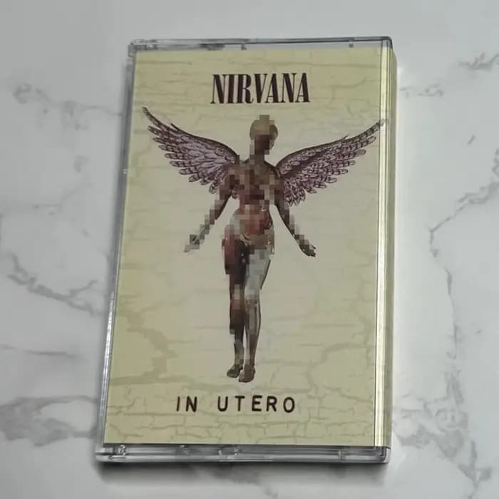 Cassette audio vintage de rock alternatif, son analogique Hi-Fi, option de collection musicale rétro pour collection personnelle