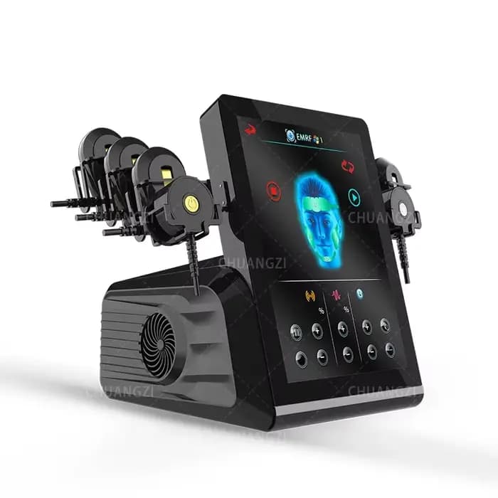 Appareil de lifting facial par électrostimulation EMS RF