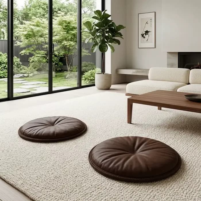 Coussin à mémoire de forme rond de style japonais professionnel de qualité supérieure
