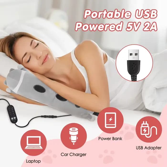 ‌ Oreiller chauffant électrique alimenté par USB
