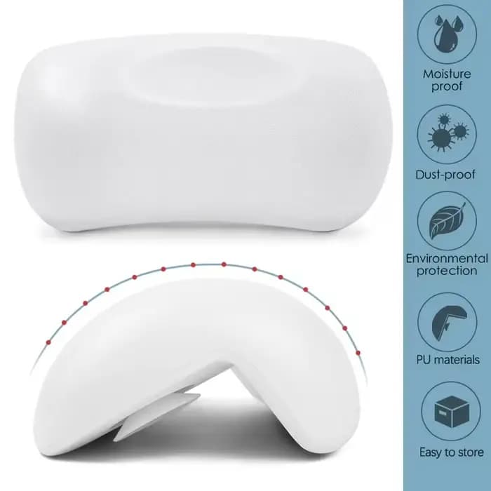 Oreiller de bain imperméable et antidérapant pour spa – Coussin rembourré en mousse à mémoire de forme pour la tête et