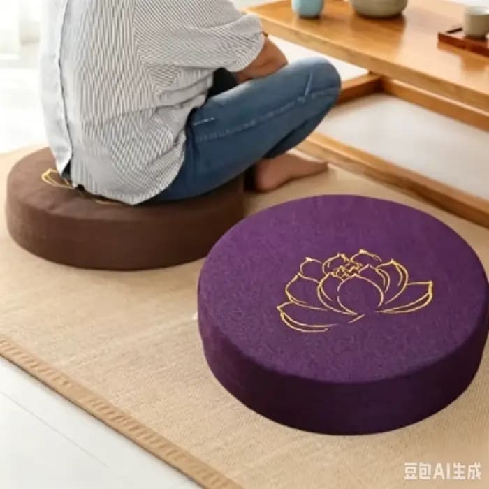 Coussin de méditation en lin 40x6CM