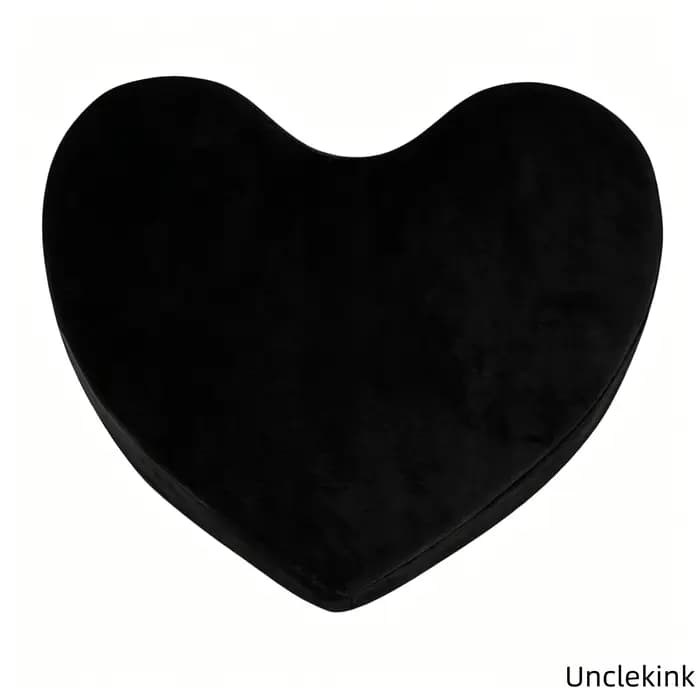 Coussin orthopédique en forme de cœur noir