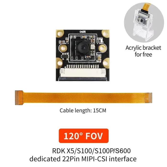 Yahboom – Module de caméra RDK MIPI HD 77/120/160, Angle de champ de vision en option avec Interface CSI pour la reconnaissance robotique AI à monter soi-même