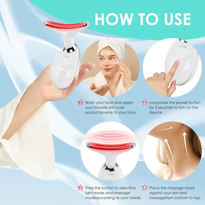 Appareil de massage du visage à lumière rouge