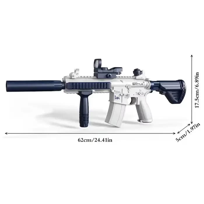 Unilabo M416 pistolet à eau électrique-alimenté par batterie avec fixation de bouteille d'eau externe-perfait pour les enfants et les adultes en plein air