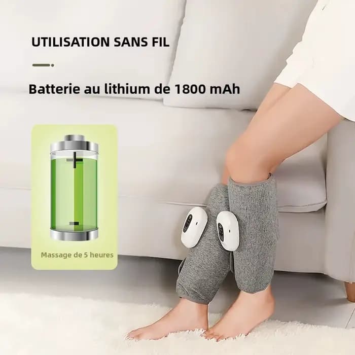 Masseur de jambes à compression d'air pour la circulation sanguine et le soulagement de la fatigue