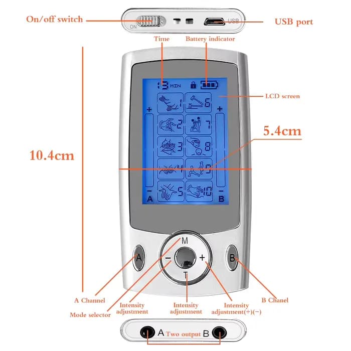 Masseur TENS, stimulateur musculaire EMS