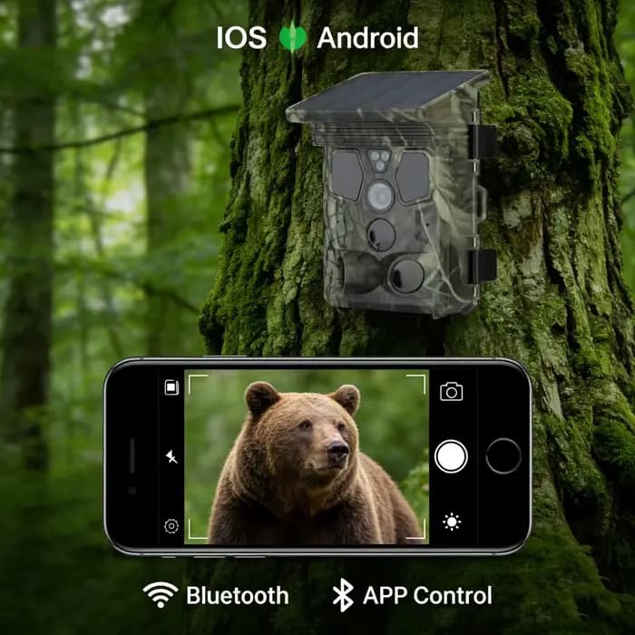 Caméra de chasse Shotkam Caza APP 4K 50MP 940NM WiFi Bluetooth Vision nocturne activée par le mouvement Étanche pour la faune