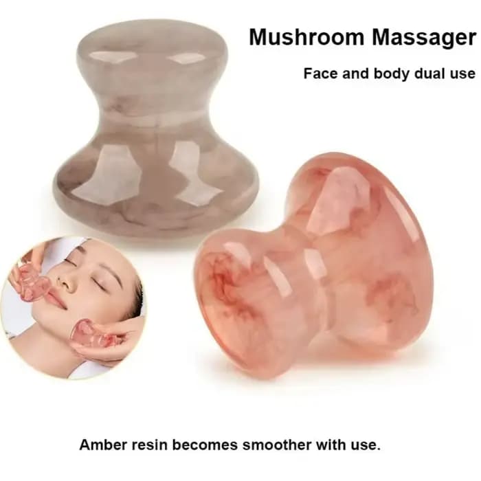 Outil Gua Sha à tête de champignon | Masseur visage et corps d'acupression | Pour le SPA à domicile et les soins de