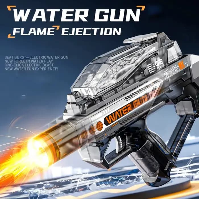 Pistolet à eau électrique automatique à tir continu longue portée pour les combats aquatiques estivaux et le plaisir au bord de la piscine