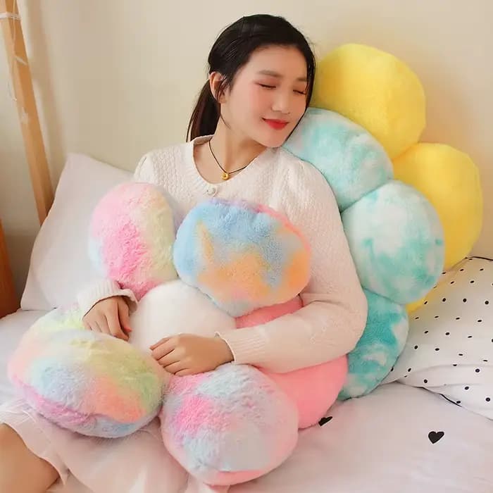 Coussin de siège de sol en peluche pour fille, tatami sans fleur, aucun pétale, 4 couleurs, décoration de chambre et de salon, baie vitrée