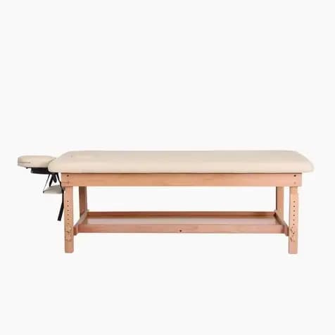 Lit de massage fixe de luxe beige pour SPA