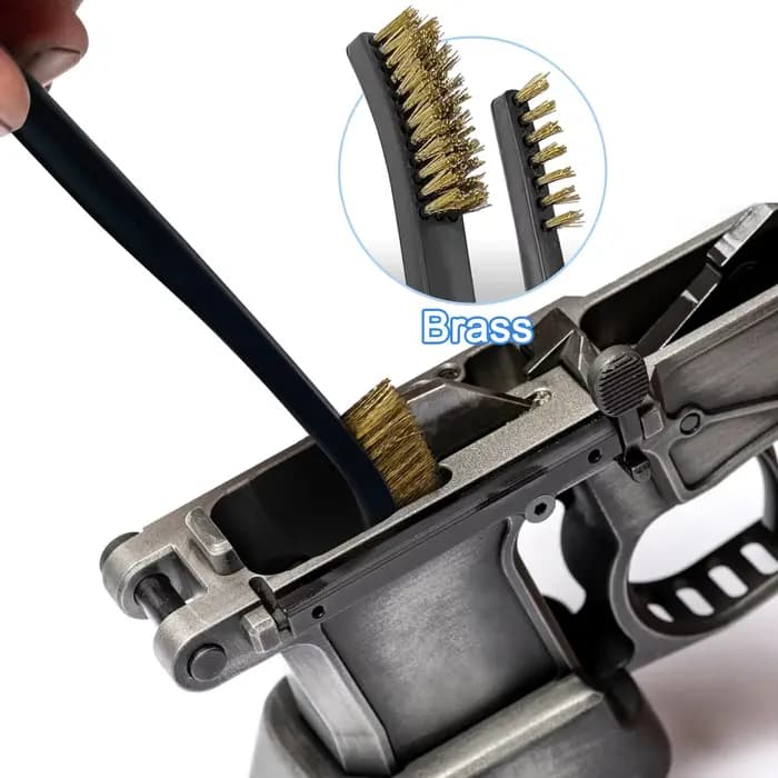 Lot de 5 brosses de nettoyage de pistolet à double extrémité, brosses en nylon et en fil de laiton, kit universel de nettoyage d'armes à feu, accessoires de chasse