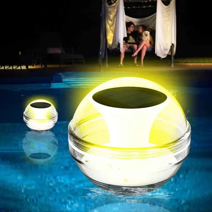 Lampe solaire flottante pour piscine, étang, spa, cascade, fontaine, 3 modes de changement de couleur, coque incassable, recharge haute capacité