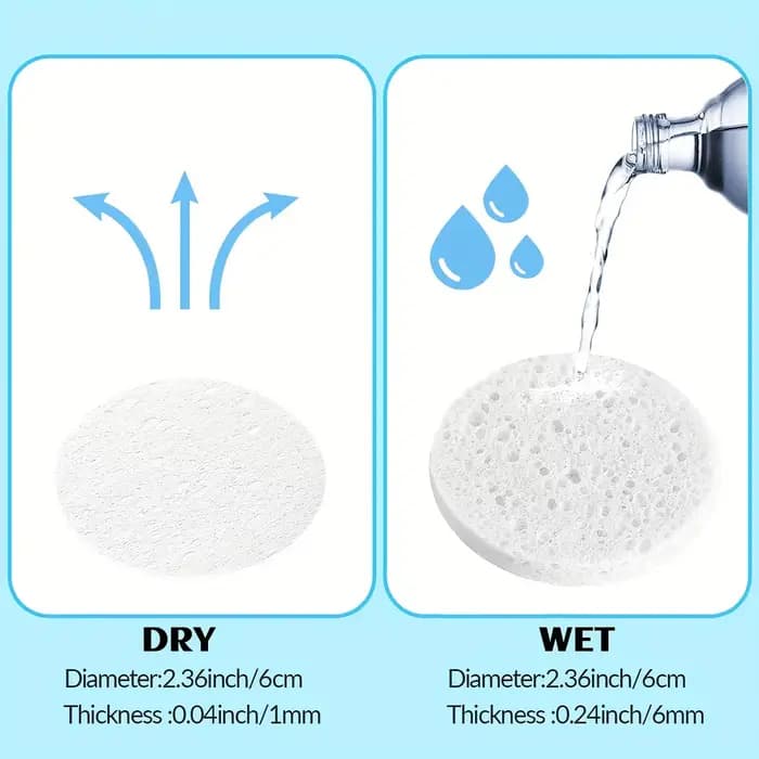 30 éponges cosmétiques naturelles pour Spa, sans alcool, feuilles nettoyantes et exfoliantes pour le visage sans parfum, éponges de beauté