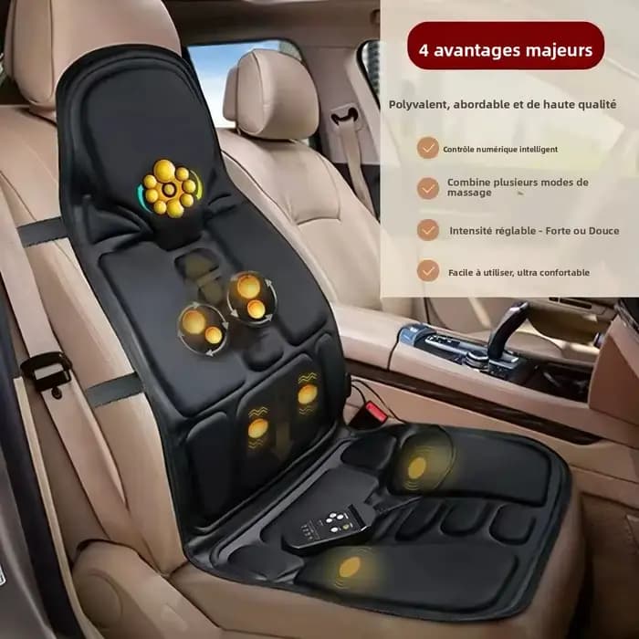 Coussin de massage Shiatsu infrarouge chauffant électrique vibrant pour soulagement corporel complet