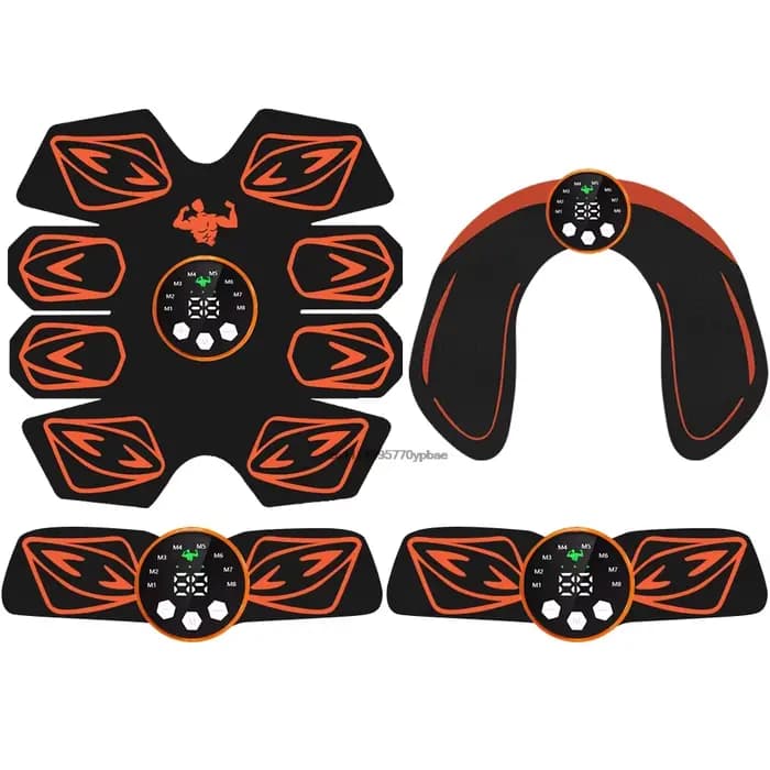 Ceinture de stimulation musculaire EMS pour abdominaux avec entraîneur de taille - Électrique