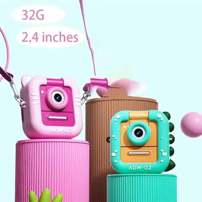 Mini caméra numérique pour enfants, 1080P, impression instantanée, impression thermique, MP3, carte mémoire 32 go, vidéo