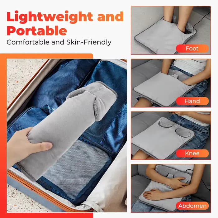Coussin chauffant électrique pour pieds
