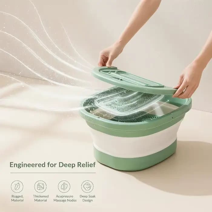 Baignoire pliable en TEP pour les pieds