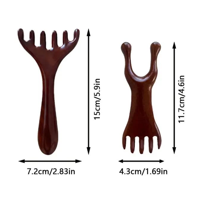 Peigne de massage du cuir chevelu multifonctionnel en forme de corne de cerf
