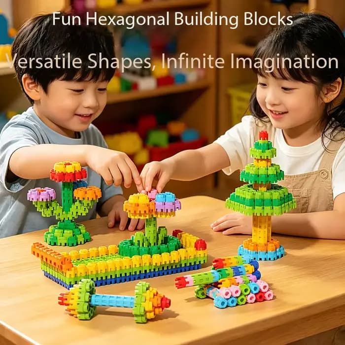 Blocs de construction hexagonaux, jouets éducatifs pour garçons et filles, puzzle créatif, jeux interactifs parent-enfant