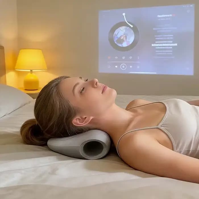 Oreiller de massage cervical – Masseur Shiatsu pour le cou et les épaules à usage domestique avec support