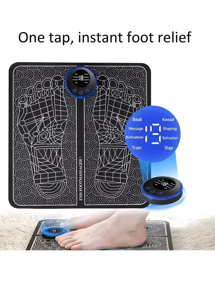 Masseur de pieds EMS, coussin de Massage Rechargeable