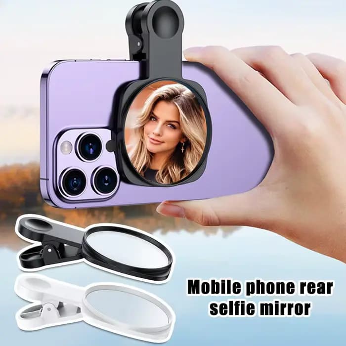 Kit d'objectif d'appareil photo pour smartphone avec miroir selfie et clip pour iPhone Samsung, accessoires pour diffusion en direct, photos, vidéos, selfies et vlogs