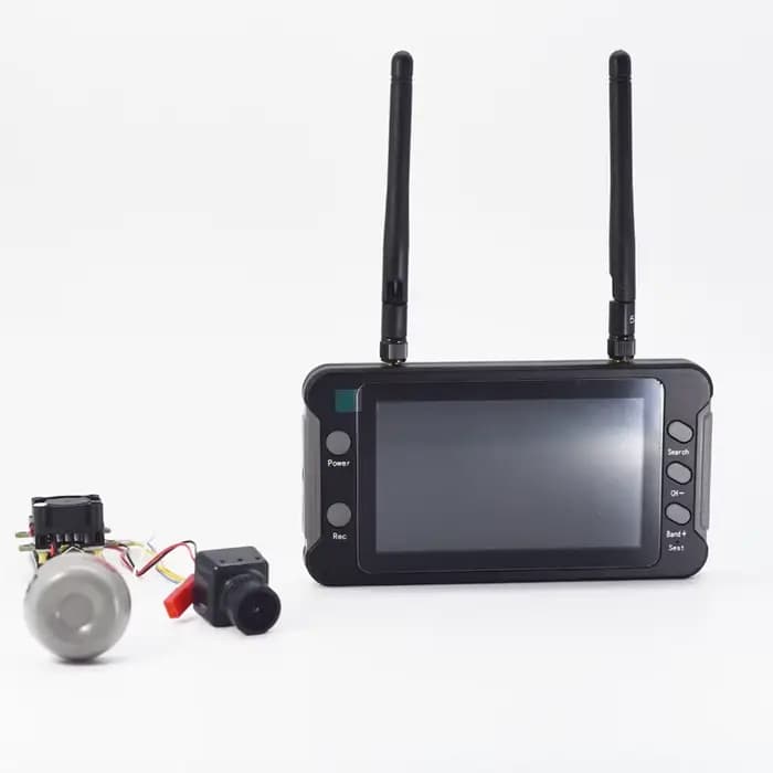 Transmetteur VTX 5.8G 48CH 2W, transmetteur vidéo réglable 2000mW avec capteur CMOS 1/4 ", caméra droite 1200TVL pour Drone FPV RC