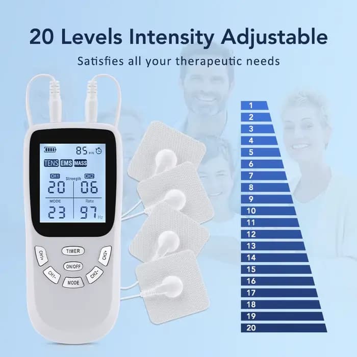 Stimulateur musculaire Tens 12 modes électrique EMS Acupuncture Massage corporel thérapie numérique Machine amincissante électrostimulateur