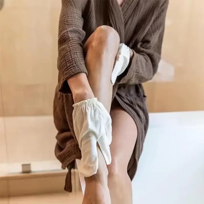 Garshana – gants de Massage en soie brute