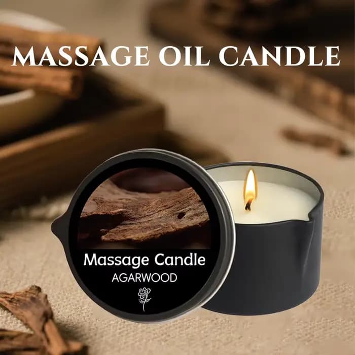 Bougie de massage – pour la thérapie relaxante à l'huile