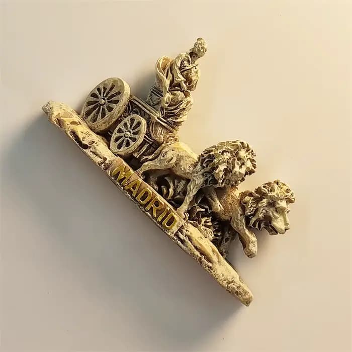 Espagne, Madrid, Plaza De Cibeles, Stéréoscopique 3D, Souvenirs touristiques, Peinture en résine, Décoration maison, Aimants de réfrigérateur