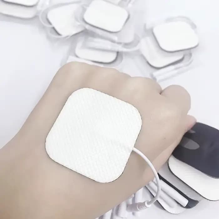 10/20 pièces Électrodes de remplacement auto-adhésives en gel et tissu non-tissé pour stimulateur musculaire et appareil de thérapie numérique TENS