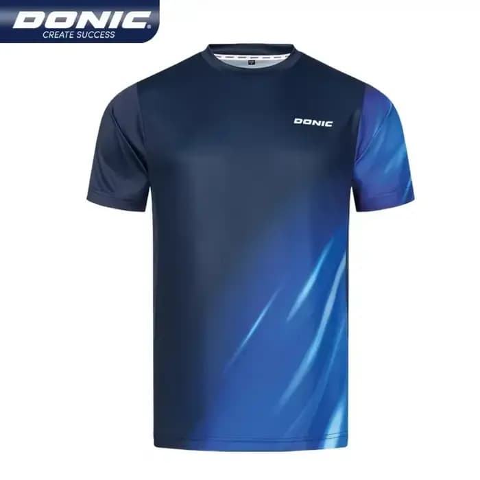 T-shirts de tennis de table Donic, pour hommes et femmes, vêtements de sport, polos, hauts de tennis à séchage rapide, combinaison de tennis de table à manches courtes