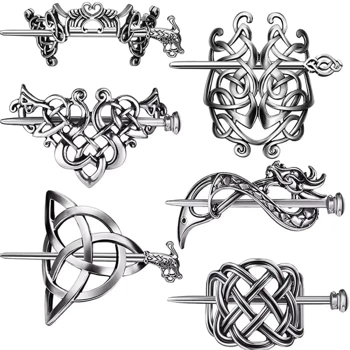 Épingles à cheveux celtiques pour femmes, pinces à cheveux celtiques Viking, bâton à cheveux à nœud celtique, Barrette à cheveux en métal, épingle à cheveux rétro, accessoire pour cheveux