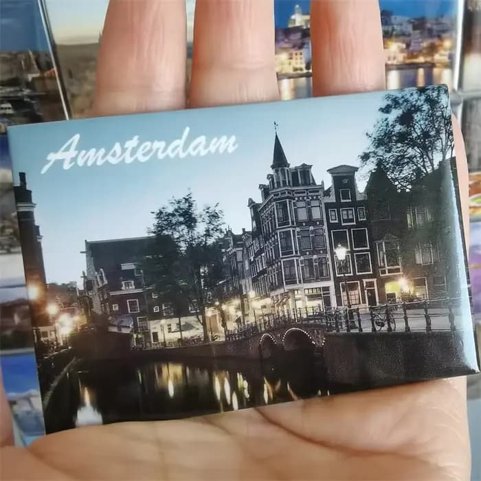 Aimants de réfrigérateur en papier enduit, souvenir touristique, Marseille, Amsterdam, Crotia, Pays-Bas, ommage, Espagne, Belgique, Italie, cadeau de voyage, décor