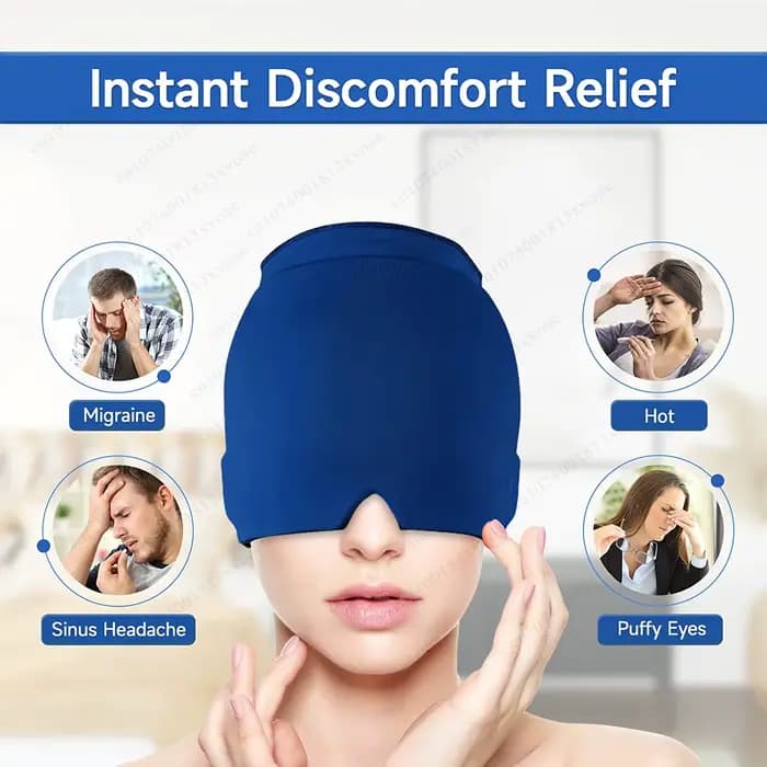 Pain de tête soulagement de la Migraine chapeau Gel glace compresse froide thérapie casquette