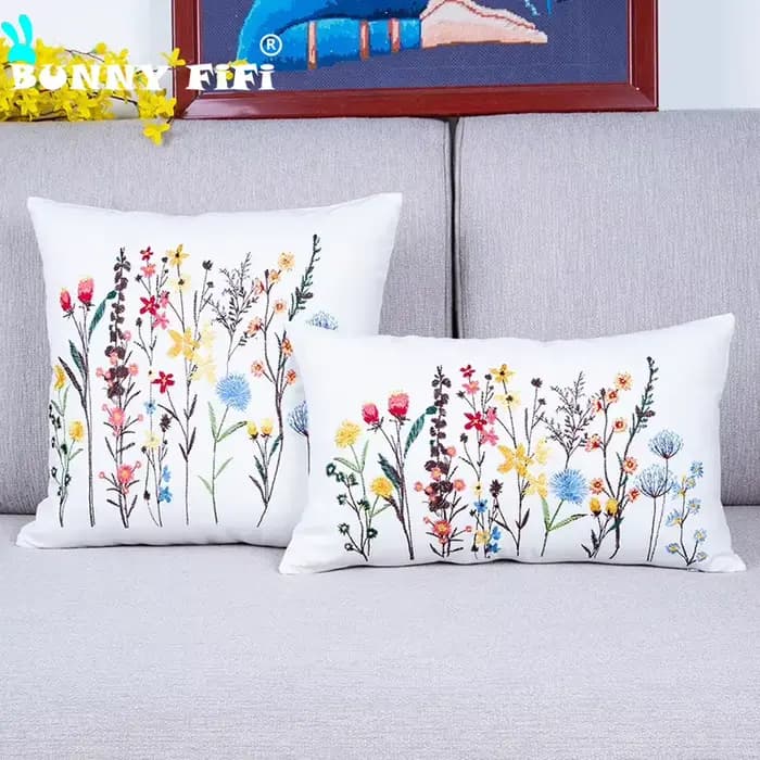 Housse de coussin en coton au design pissenlit pour la décoration de la maison, design floral, printemps, 30x50cm, 45x45cm
