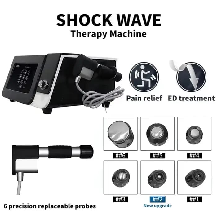 Pistolet de massage à ondes de choc extracorporelles automatique EMSWTC-007 pour soulager les douleurs corporelles, physiothérapie, relaxant, masseur à ondes de choc M