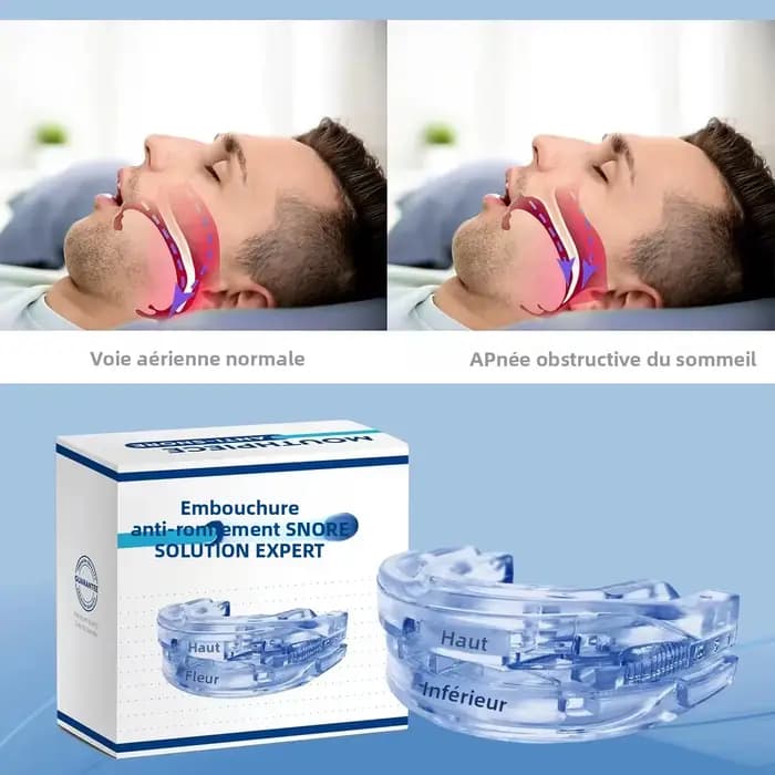 Protège-dents anti-ronflement ajustable pour une nuit de sommeil sans ronflement