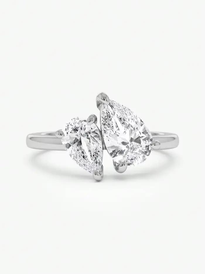 Bagues en argent Sterling 925 pour femmes, goutte d'eau scintillante, entrelacée, éblouissante, poire claire, CZ, cadeau de mariage, bijoux fins