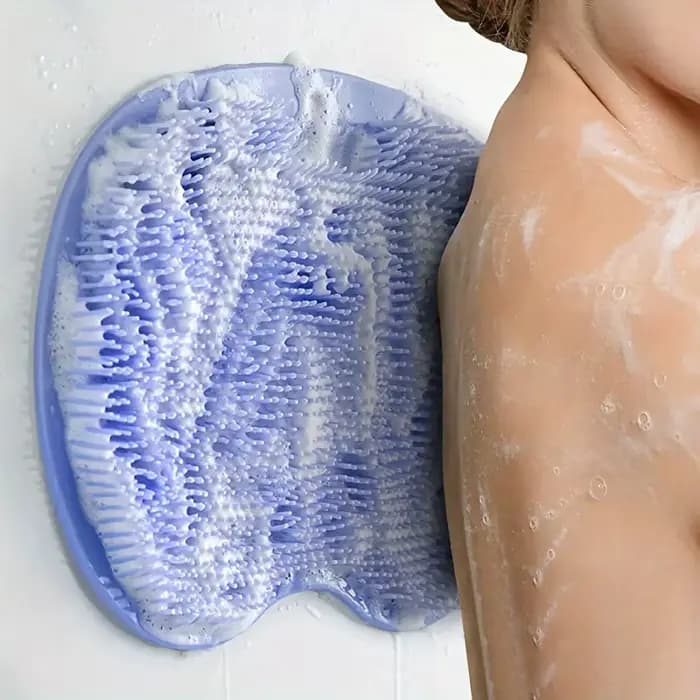 Tapis de massage en silicone pour la douche (1 pièce) | Brosse à dos antidérapante murale
