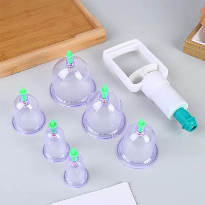 Kit de ventouses pour massage corporel 6 pièces – Thérapie par aspiration pour la récupération musculaire et le bien-être à domicile