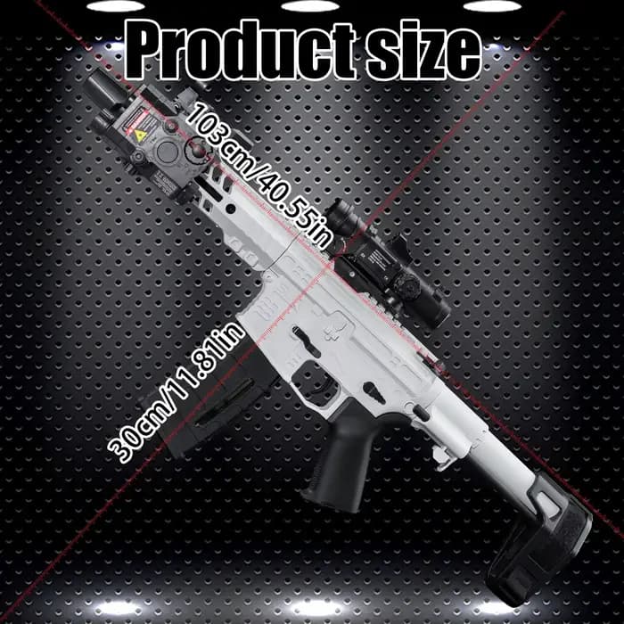 Pistolet à billes de gel électrique SLR en nylon, lanceur automatique de billes, adapté aux jeux de tir en plein air [sans munitions]