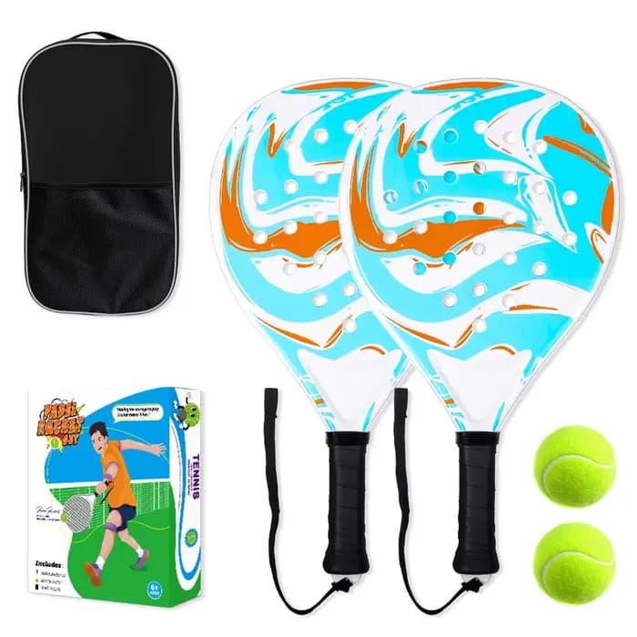 Raquette de tennis |   Raquette de padel, en fibre de carbone ultra légère, avec une forte élasticité et une bonne qualité